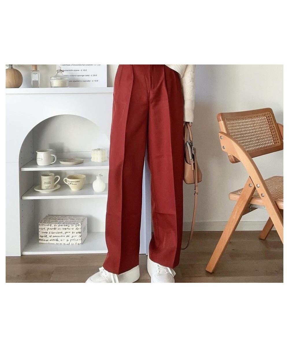 【ウィゴー/WEGO】の【手洗い可】ハイウエストセンタープレスワイドパンツ インテリア・キッズ・メンズ・レディースファッション・服の通販 founy(ファニー) 　ファッション　Fashion　レディースファッション　Fashion for Women　パンツ　Pants & Trousers　ショート　Short, Short Length　ストレート　Straight, Straight Cut　スニーカー　Sneakers, Trainers　スマホ　Smartphone, Mobile Device　スラックス　Slacks, Dress Pants　センター　Center, Center Line　ボトム　Bottoms, Lower Wear　ワイド　Wide, Wide Fit　A/W・秋冬　Autumn/Winter　プチプライス・低価格　Affordable / Budget Price　夏　Summer　ダークオレンジ|ID: prp329100004845918 ipo3291000000035345642