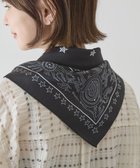 【アメリカンホリック/AMERICAN HOLIC】のシルキーバンダナ柄スカーフ Black|ID: prp329100004845941 ipo3291000000035587898