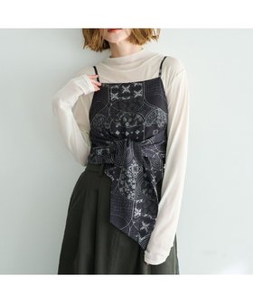 【イェッカ ヴェッカ/YECCA VECCA】のスカーフ柄オーバーキャミ 人気、トレンドファッション・服の通販 founy(ファニー) ファッション Fashion レディースファッション Fashion for Women トップス・カットソー Cut & Sew Tops キャミソール&ノースリーブ Camisoles & Sleeveless Tops カーディガン Cardigan, Knitwear シンプル Simple, Minimal ジャケット Jacket, Outerwear スカーフ Scarf, Neckwear タンク Tank Top, Sleeveless Top トレンド Trend, Trending Now ポケット Pocket, Pocket Detail 夏 Summer 春 Spring S/S・春夏 SS, Spring/Summer, Warm Season |ID:prp329100004845949