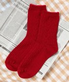 【ウィゴー/WEGO】の【あったか】ぽかぽか裏起毛ハートケーブルソックス 人気、トレンドファッション・服の通販 founy(ファニー) ファッション Fashion レディースファッション Fashion for Women ソックス&靴下 Socks & Hosiery レッグウェア・ストッキング Legwear & Hosiery おすすめ Recommended / Our Picks スマホ Smartphone, Mobile Device ソックス Socks, Hosiery 冬 Winter / This Winter A/W・秋冬 Autumn/Winter thumbnail レッド|ID: prp329100004845987 ipo3291000000036178356