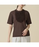 【自由区/JIYU-KU】のシアーフリルジャージー カットソー 人気、トレンドファッション・服の通販 founy(ファニー) ファッション Fashion レディースファッション Fashion for Women トップス・カットソー Cut & Sew Tops シャツ・ブラウス・オフィスカジュアル Elegant Blouses & Button-Ups ロングTシャツ・Tシャツ Longline T-Shirts & Tees カットソー・ベーシックTシャツ Cut-and-Sewn Tops / Stretch Tees & Basics おすすめ Recommended / Our Picks カットソー Cut and Sewn Top ギャザー Gathered, Ruffled シアー Sheer, See-Through ジャケット Jacket, Outerwear トレンド Trend, Trending Now フリル Frill, Ruffle フロント Front, Front Design エレガント 上品 Elegant 夏 Summer 春 Spring S/S・春夏 SS, Spring/Summer, Warm Season thumbnail ダークブラウン|ID: prp329100004846008 ipo3291000000035588203