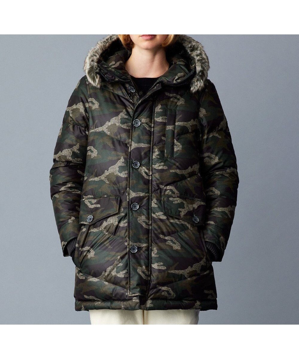 【ジョセフ アブード マウンテン/JOSEPH ABBOUD MOUNTAIN】の【ECOファー/撥水/9ポケット】カモフラージュ ダウン コート インテリア・キッズ・メンズ・レディースファッション・服の通販 founy(ファニー) 　ファッション　Fashion　レディースファッション　Fashion for Women　アウター　Coat / Outerwear Collection　コート・ロングコート・ピーコート　Long Coats, Peacoats & More　レディースジャケット・軽アウター　Jackets　ダウンジャケット・軽量ダウン　Warm & Lightweight Down Jackets　キルト　Quilt, Quilted Fabric　軽量　Lightweight, Ultra Light　ジャケット　Jacket, Outerwear　スマート　Smart, Elegant　タフタ　Taffeta, Structured Fabric　ダウン　Down, Puffer　パウダー　Powder, Soft Tone　プリント　Print, Printed Pattern　ポケット　Pocket, Pocket Detail　A/W・秋冬　Autumn/Winter　カーキ系6|ID: prp329100004846438 ipo3291000000036111996
