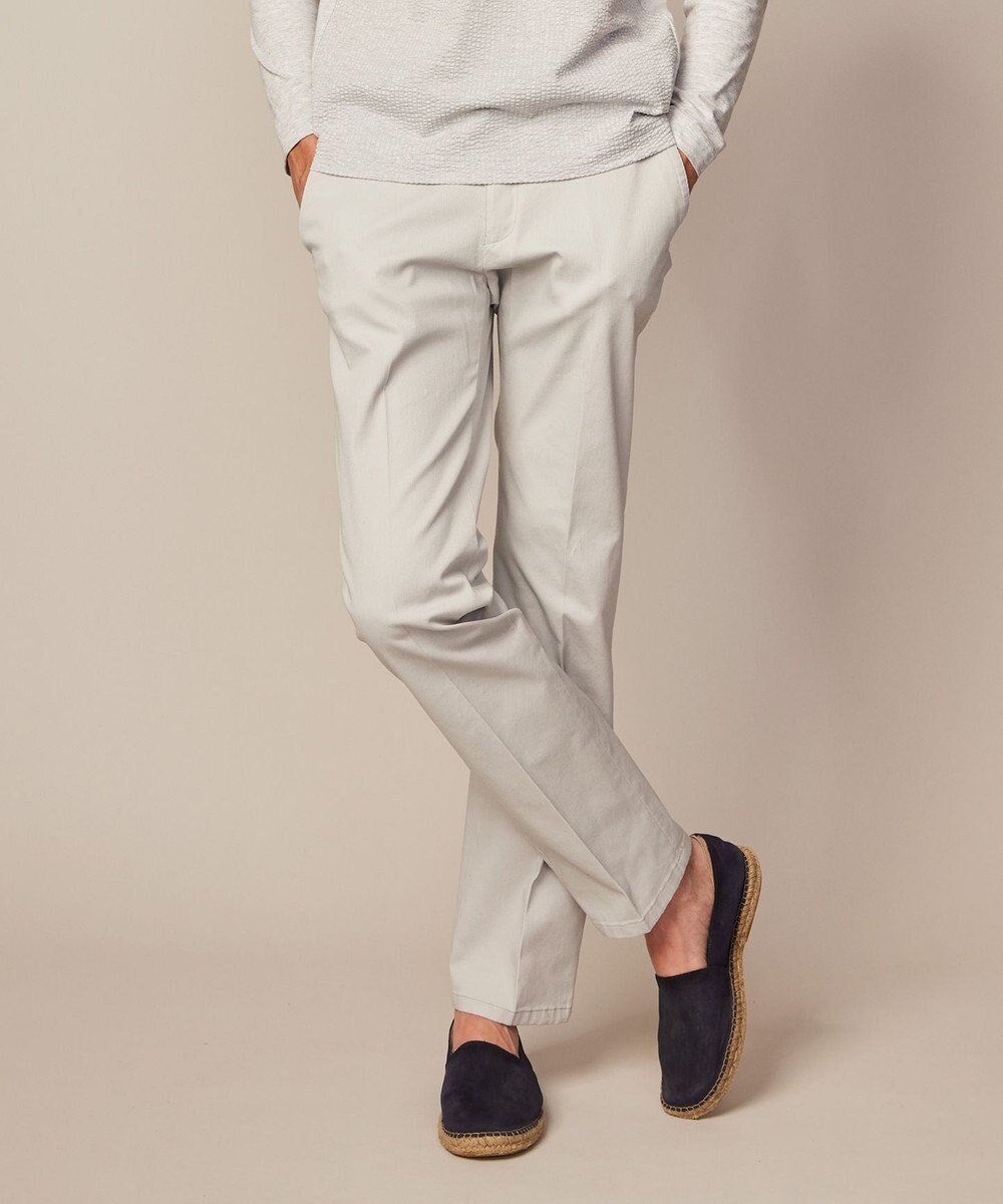 【ジョセフ アブード/JOSEPH ABBOUD / MEN】の【ウエストも伸びる!】オーガニックストレッチ パンツ インテリア・キッズ・メンズ・レディースファッション・服の通販 founy(ファニー) ファッション Fashion メンズファッション Fashion for Men ボトムス Bottoms ヴィンテージ Vintage Style 春 Spring ジャケット Jacket, Outerwear 定番 Standard, Basic Item S/S・春夏 SS, Spring/Summer, Warm Season 夏 Summer ライトグレー系8|ID: prp329100004846448 ipo3291000000036254774