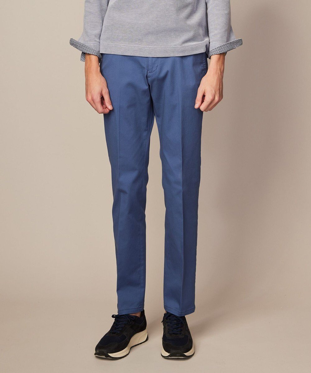 【ジョセフ アブード/JOSEPH ABBOUD / MEN】の【ウエストも伸びる!】オーガニックストレッチ パンツ インテリア・キッズ・メンズ・レディースファッション・服の通販 founy(ファニー) ファッション Fashion メンズファッション Fashion for Men ボトムス Bottoms ヴィンテージ Vintage Style 春 Spring ジャケット Jacket, Outerwear 定番 Standard, Basic Item S/S・春夏 SS, Spring/Summer, Warm Season 夏 Summer ブルー系8|ID: prp329100004846448 ipo3291000000036254778