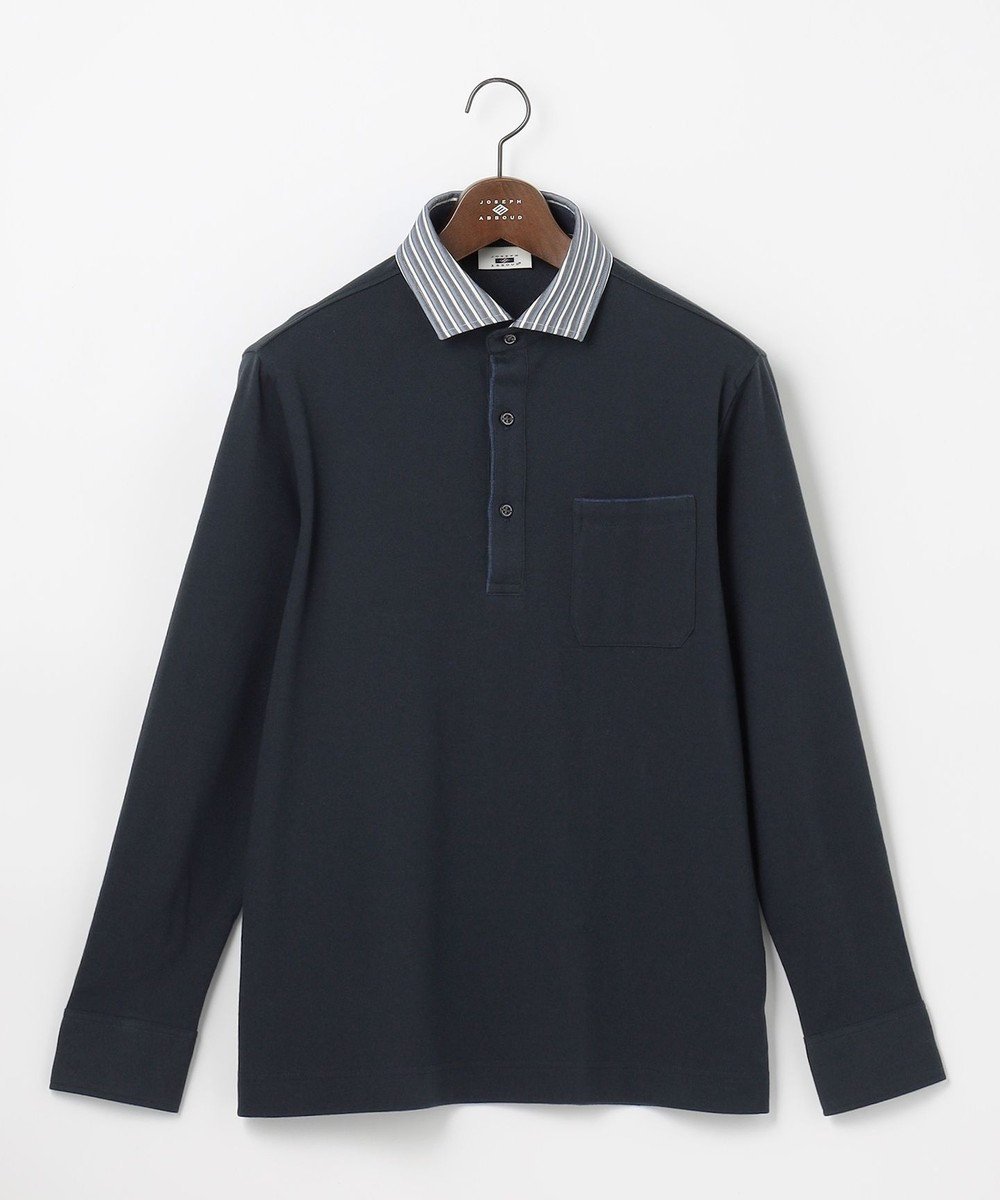 【ジョセフ アブード/JOSEPH ABBOUD / MEN】の【軽量・保形・快適な肌触り】ウィンターダディポロ インテリア・キッズ・メンズ・レディースファッション・服の通販 founy(ファニー) 　ファッション　Fashion　メンズファッション　Fashion for Men　トップス・カットソー　Cut & Sew Tops　メンズシャツ　Shirts　ポロシャツ / きれいめカジュアルスタイル　Polo Shirts　インナー　Innerwear　コンビ　Combo, Combination Style　軽量　Lightweight, Ultra Light　ジャカード／ジャガード　Jacquard, Woven Pattern　ジャケット　Jacket, Outerwear　ポロシャツ　Polo Shirt, Collared Tee　冬　Winter / This Winter　A/W・秋冬　Autumn/Winter　おすすめ　Recommended / Our Picks　エレガント 上品　Elegant　ビジネス 仕事 通勤　Business / Work / Commuting　ネイビー系1|ID: prp329100004846456 ipo3291000000035532753