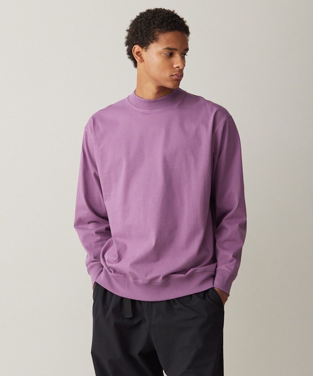 【アンフィーロ/UNFILO / MEN】のBEAUTY FORM ロングスリーブTEE 24年春夏商品 インテリア・キッズ・メンズ・レディースファッション・服の通販 founy(ファニー) 　ファッション　Fashion　メンズファッション　Fashion for Men　トップス・カットソー　Cut & Sew Tops　メンズシャツ　Shirts　春　Spring　カットソー　Cut and Sewn Top　吸水　Absorbent, Quick-Dry　抗菌　Antibacterial, Bacteria-Resistant　スリーブ　Sleeve, Long Sleeve / Short Sleeve　デニム　Denim, Jeans Material　フォルム　Silhouette, Form　半袖　Short Sleeve, Half Sleeve　ロング　Long, Long-Length　ワイド　Wide, Wide Fit　A/W・秋冬　Autumn/Winter　S/S・春夏　SS, Spring/Summer, Warm Season　夏　Summer　パープル|ID: prp329100004846458 ipo3291000000035788748