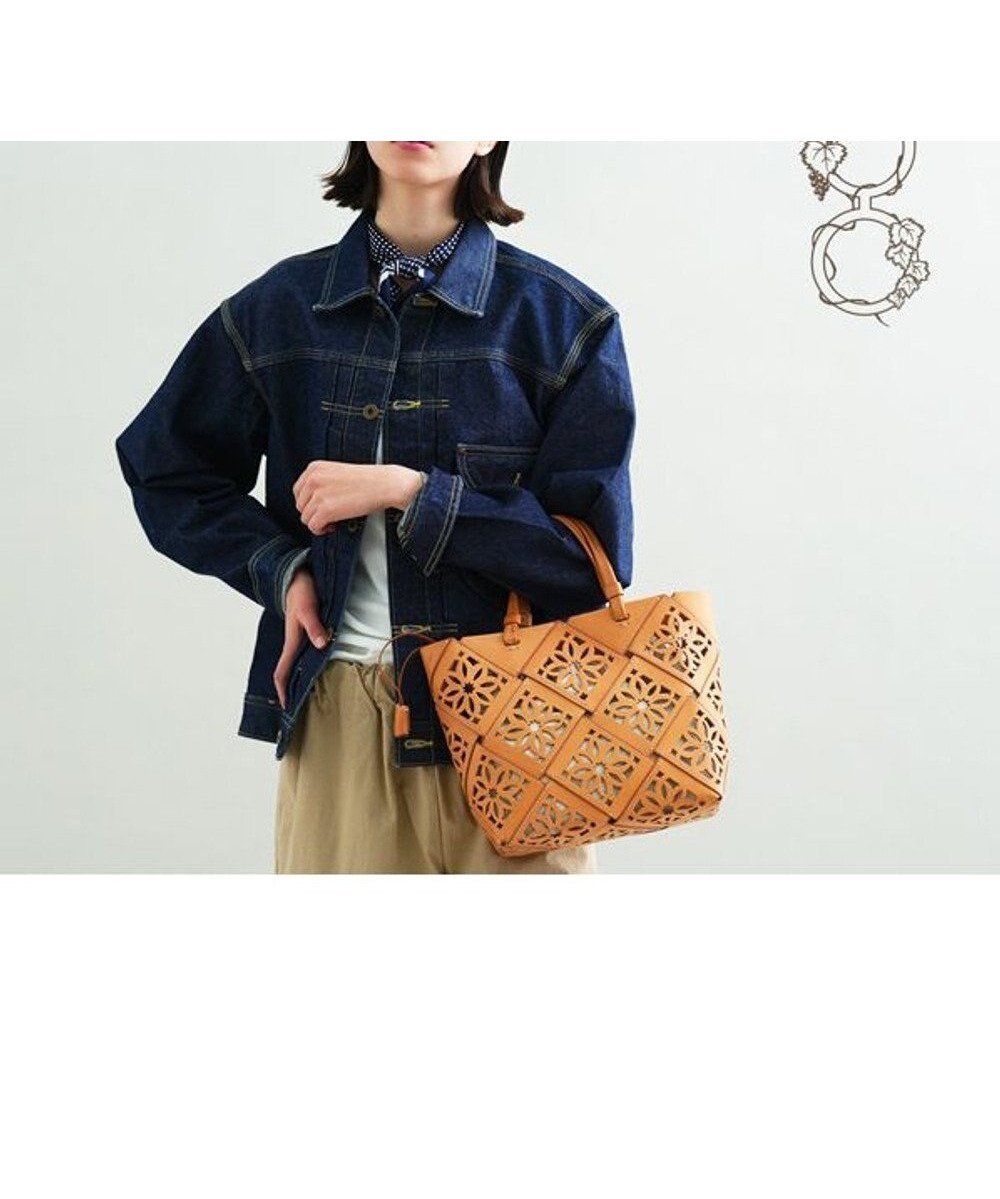 【ゲンテン/genten】のサスカットバスケット手提げバッグ インテリア・キッズ・メンズ・レディースファッション・服の通販 founy(ファニー) 　ファッション　Fashion　レディースファッション　Fashion for Women　バッグ　Bags　イタリア　Italy　春　Spring　バスケット　Basket, Basket Bag　フラット　Flat, Flat Shoes　ワーク　Workwear, Utility Style　夏　Summer　ヌメベージュ|ID: prp329100004846638 ipo3291000000036112685