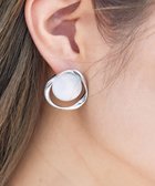 【ティアクラッセ/Tiaclasse】のスフィアーアクリル+サークルピアス シルバー×ホワイト|ID: prp329100004846655 ipo3291000000035520791