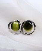 【ティアクラッセ/Tiaclasse】のスフィアーアクリル+サークルピアス シルバー×グリーン|ID: prp329100004846655 ipo3291000000035520793