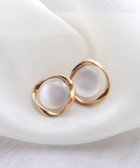 【ティアクラッセ/Tiaclasse】のスフィアーアクリル+サークルピアス ゴールド×ホワイト|ID: prp329100004846655 ipo3291000000035520795