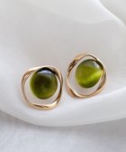 【ティアクラッセ/Tiaclasse】のスフィアーアクリル+サークルピアス ゴールド×グリーン|ID: prp329100004846655 ipo3291000000035520797