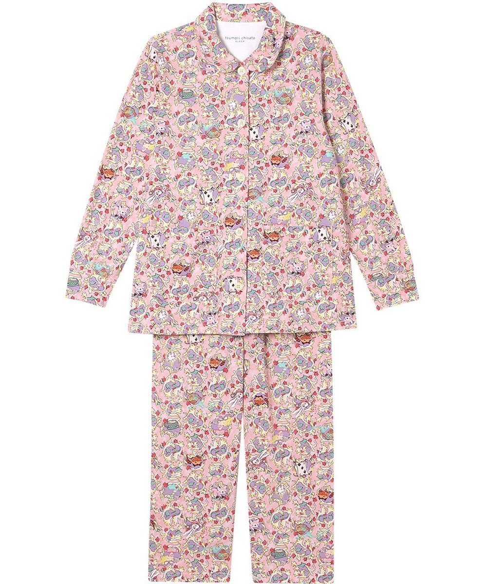 【ツモリチサト スリープ/tsumori chisato SLEEP】のツモリチサト パジャマ 綿100%(本体) 天竺素材 長袖 9分丈 レディース UDX592 /ワコール インテリア・キッズ・メンズ・レディースファッション・服の通販 founy(ファニー) 　ファッション　Fashion　レディースファッション　Fashion for Women　トップス・カットソー　Cut & Sew Tops　パジャマ　Pajamas, Sleepwear　ボトム　Bottoms, Lower Wear　長袖　Long Sleeve, Full Sleeve　ピンク|ID: prp329100004846702 ipo3291000000036223674