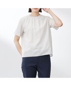 【ジェイ プレス/J.PRESS】の【洗える】シアーストライプ&チェック ブラウスライク カットソー グレージュストライプ系|ID: prp329100004846710 ipo3291000000035928462