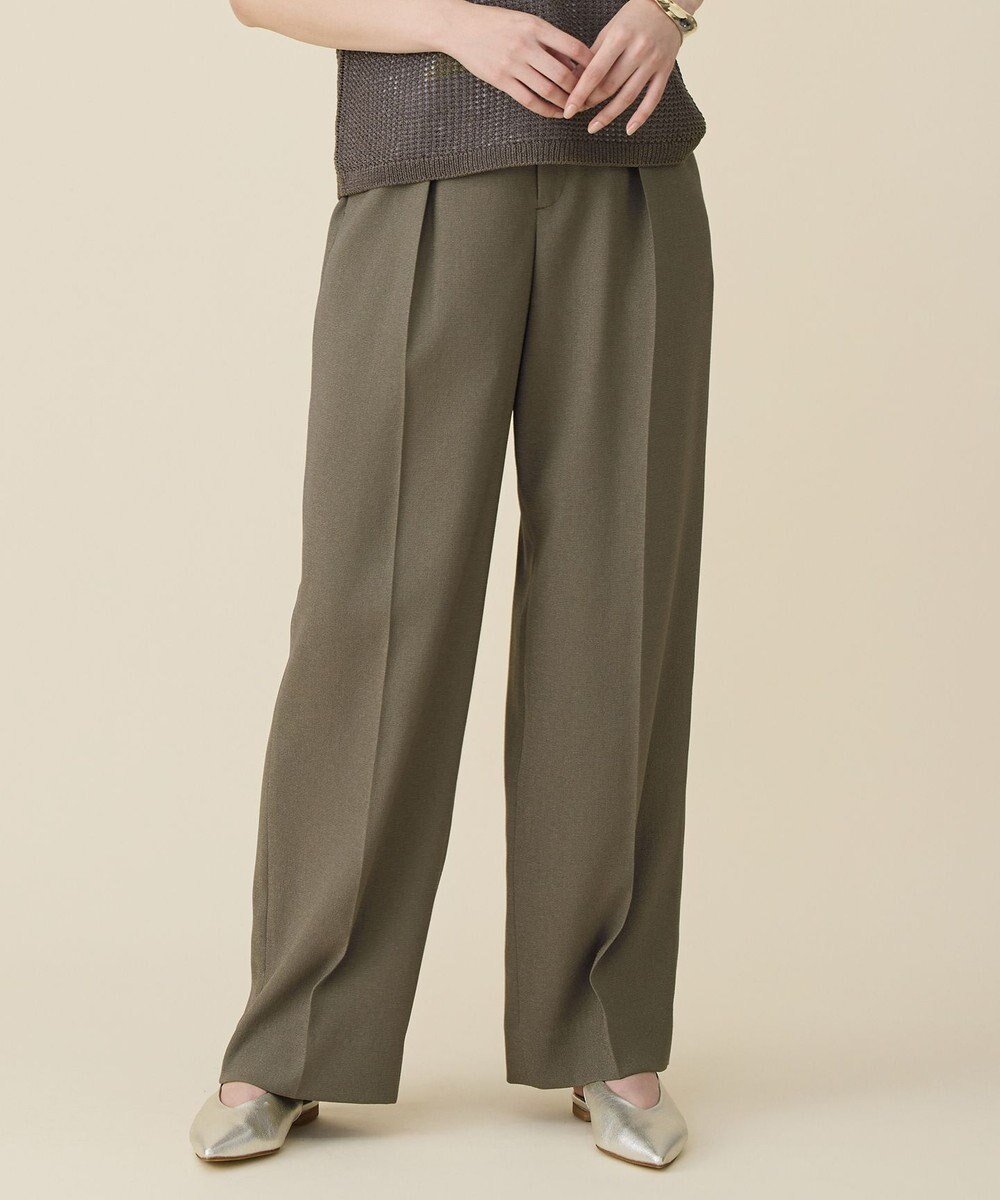 【自由区/JIYU-KU】の【セットアップ対応】リネンライクシンセティックワイドストレート パンツ インテリア・キッズ・メンズ・レディースファッション・服の通販 founy(ファニー) 　ファッション　Fashion　レディースファッション　Fashion for Women　セットアップ　Matching Sets　レディースパンツ・ボトムス　Pants & Trousers / Bottoms　春　Spring　ジャケット　Jacket, Outerwear　ストレッチ　Stretch, Stretchy Fabric　ストレート　Straight, Straight Cut　セットアップ　Set-Up, Coordinated Outfit　ビスチェ　Bustier, Corset Top　ワイド　Wide, Wide Fit　S/S・春夏　SS, Spring/Summer, Warm Season　おすすめ　Recommended / Our Picks　夏　Summer　[新色]カーキ|ID: prp329100004846737 ipo3291000000035664472