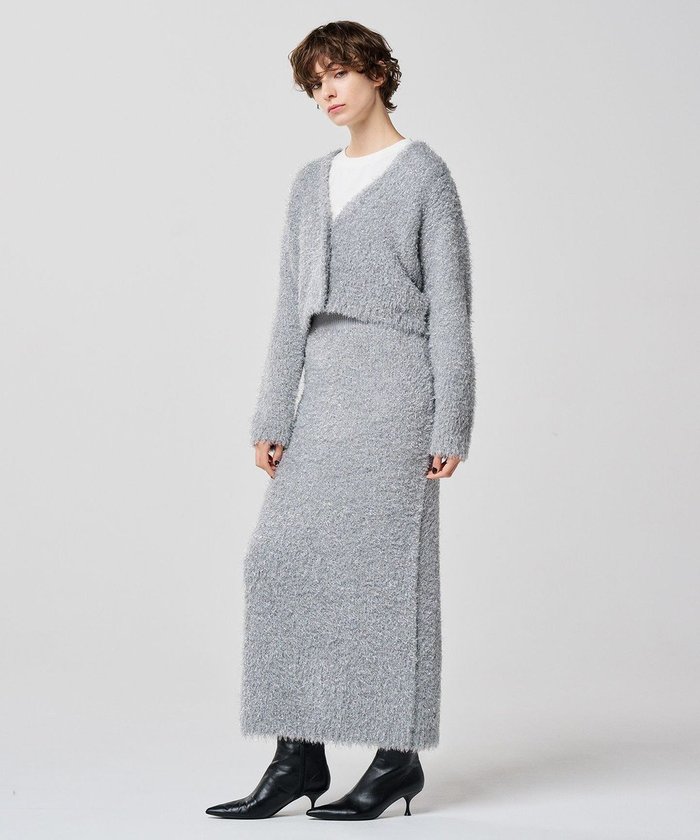 【アンクレイヴ/uncrave】のヘアリー ラメ ニット スカート(uncrave WHITE) インテリア・キッズ・メンズ・レディースファッション・服の通販 founy(ファニー) https://founy.com/ ファッション Fashion レディースファッション Fashion for Women スカート Skirts カーディガン Cardigan, Knitwear ショート Short, Short Length スマート Smart, Elegant トレンド Trend, Trending Now A/W・秋冬 Autumn/Winter |ID: prp329100004846767 ipo3291000000035642867