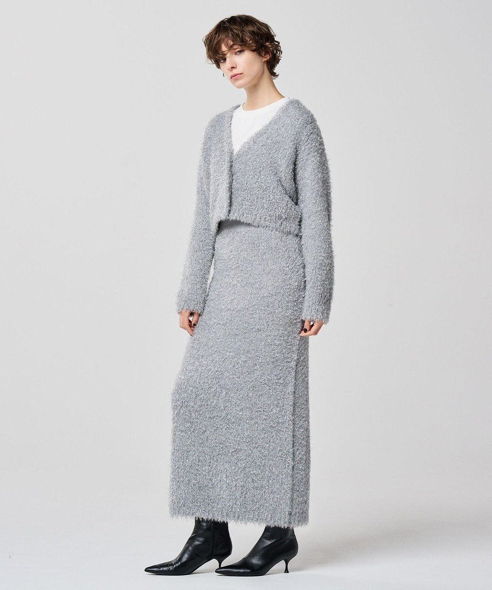 【アンクレイヴ/uncrave】のヘアリー ラメ ニット スカート(uncrave WHITE) インテリア・キッズ・メンズ・レディースファッション・服の通販 founy(ファニー) 　ファッション　Fashion　レディースファッション　Fashion for Women　スカート　Skirts　カーディガン　Cardigan, Knitwear　ショート　Short, Short Length　スマート　Smart, Elegant　トレンド　Trend, Trending Now　A/W・秋冬　Autumn/Winter　シルバー|ID: prp329100004846767 ipo3291000000035642868