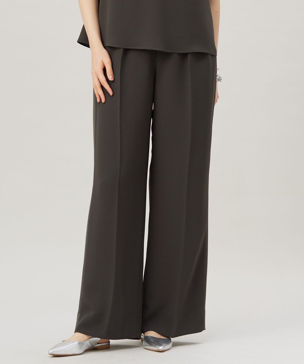 【自由区/JIYU-KU】の【SHIHOさんコラボ・洗える】バックサテンジョーゼットワイド パンツ インテリア・キッズ・メンズ・レディースファッション・服の通販 founy(ファニー) 　ファッション　Fashion　レディースファッション　Fashion for Women　パンツ　Pants & Trousers　バッグ　Bags　おすすめ　Recommended / Our Picks　とろみ　Fluid, Flowy Fabric　コラボ　Collaboration, Collab　サテン　Satin, Glossy Fabric　セットアップ　Set-Up, Coordinated Outfit　ワイド　Wide, Wide Fit　エレガント 上品　Elegant　夏　Summer　春　Spring　S/S・春夏　SS, Spring/Summer, Warm Season　洗える　Machine Washable　バーント|ID: prp329100004846771 ipo3291000000035676913