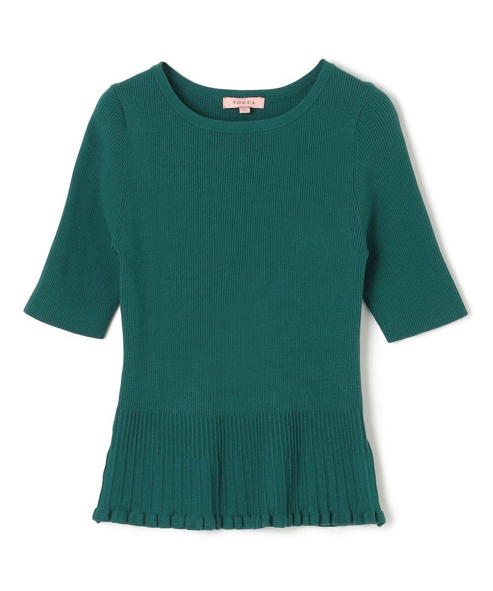 【トッカ/TOCCA】の【洗える】RESONATE プルオーバー インテリア・キッズ・メンズ・レディースファッション・服の通販 founy(ファニー) 　ファッション　Fashion　レディースファッション　Fashion for Women　トップス・カットソー　Cut & Sew Tops　ニット　Knit Tops & Sweaters　カジュアルプルオーバー・ニットトップス　Pullovers & Knit Tops / Casual Pullovers　アンサンブル　Ensemble Set　カーディガン　Cardigan, Knitwear　ストレッチ　Stretch, Stretchy Fabric　セーター　Sweater, Knitwear　フリル　Frill, Ruffle　ランダム　Random, Irregular　夏　Summer　S/S・春夏　SS, Spring/Summer, Warm Season　洗える　Machine Washable　A/W・秋冬　Autumn/Winter　ダークグリーン系|ID: prp329100004846806 ipo3291000000035389215