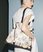 【トプカピ/TOPKAPI】の【TREASURE TOPKAPI】マイルドサテン スカーフ柄 巾着 トート バッグ ブラック|ID: prp329100004846809 ipo3291000000035890184