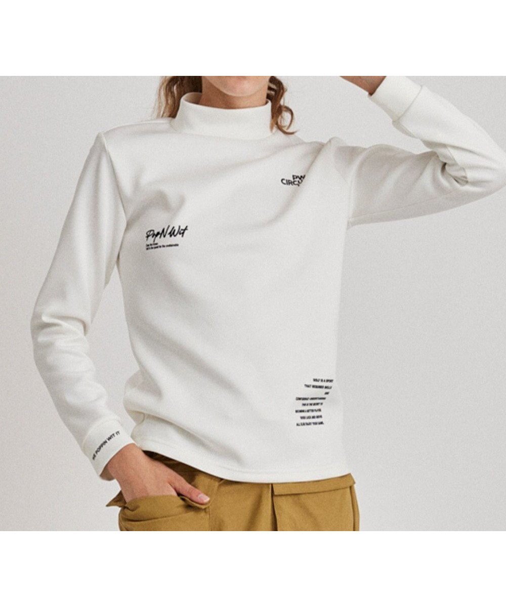 【ピーダブリュサーキュラス/PW CIRCULUS】の【ストレッチ / 快適 / 一枚でサマになる】【WOMEN】NEW ロングスリーブモック T インテリア・キッズ・メンズ・レディースファッション・服の通販 founy(ファニー) 　ファッション　Fashion　レディースファッション　Fashion for Women　トップス・カットソー　Cut & Sew Tops　シャツ・ブラウス・オフィスカジュアル　Elegant Blouses & Button-Ups　ロングTシャツ・Tシャツ　Longline T-Shirts & Tees　カットソー・ベーシックTシャツ　Cut-and-Sewn Tops / Stretch Tees & Basics　2024年　2024　2024-2025秋冬・A/W　Autumn/Winter 2024–25 AW24–25　インナー　Innerwear　カットソー　Cut and Sewn Top　グラフィック　Graphic, Graphic Design　シンプル　Simple, Minimal　ストレッチ　Stretch, Stretchy Fabric　モックネック　Mock Neck, Short Turtleneck　エレガント 上品　Elegant　A/W・秋冬　Autumn/Winter　ホワイト系|ID: prp329100004846825 ipo3291000000036272575