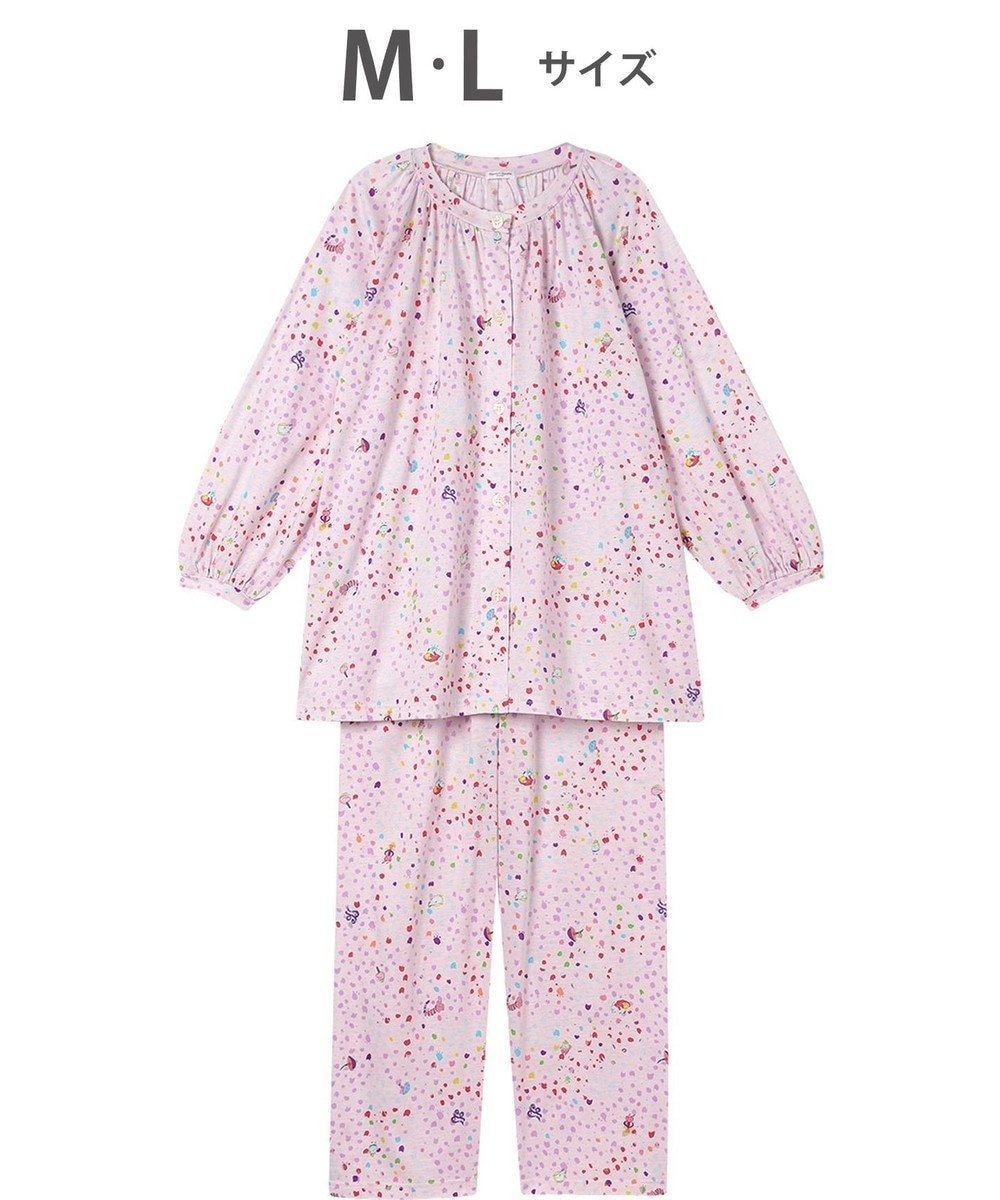 【ツモリチサト スリープ/tsumori chisato SLEEP】のツモリチサト パジャマ 綿混(本体) 天竺素材 9分袖 長袖 9分丈 レディース UDX594 /ワコール インテリア・キッズ・メンズ・レディースファッション・服の通販 founy(ファニー) 　ファッション　Fashion　レディースファッション　Fashion for Women　トップス・カットソー　Cut & Sew Tops　カラフル　Colorful Design　スリーブ　Sleeve, Long Sleeve / Short Sleeve　ドット　Polka Dot, Dot Pattern　パジャマ　Pajamas, Sleepwear　ボトム　Bottoms, Lower Wear　長袖　Long Sleeve, Full Sleeve　ピンク|ID: prp329100004846829 ipo3291000000035635991