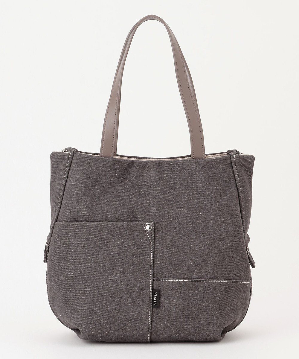 【イザック/Y'SACCS】のデニムトートバッグ Sサイズ インテリア・キッズ・メンズ・レディースファッション・服の通販 founy(ファニー) ファッション Fashion レディースファッション Fashion for Women バッグ Bags シンプル Simple, Minimal スマート Smart, Elegant デニム Denim, Jeans Material ポケット Pocket, Pocket Detail グレー|ID: prp329100004846833 ipo3291000000035989946