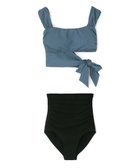 【三愛水着楽園/San-ai Resort】の【SALE】【ナチュラルシェイプスイム ライト】ノンワイヤービキニ 9M グリーン×ブラック|ID: prp329100004846842 ipo3291000000035671321