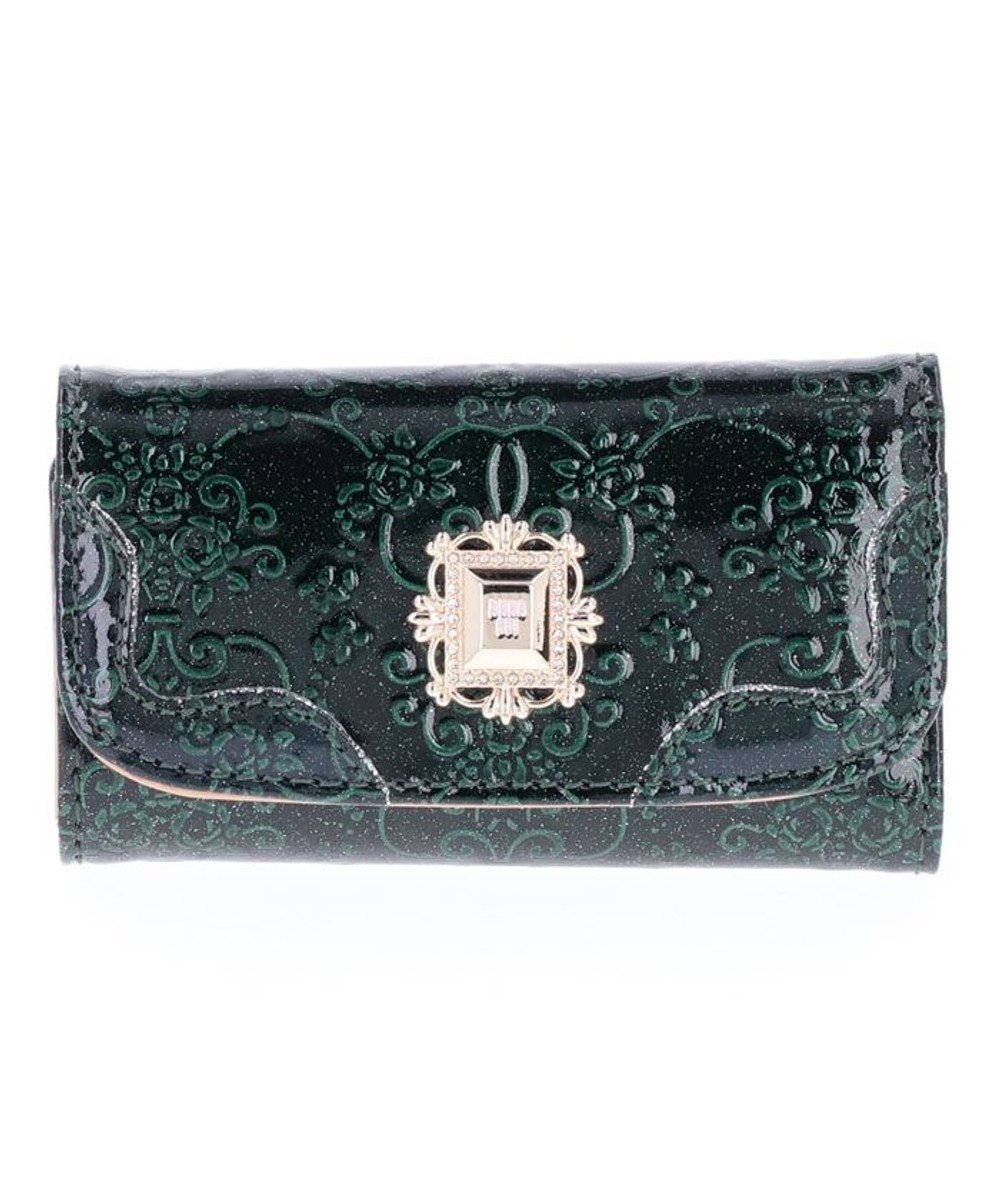 【アナスイ/ANNA SUI】のルーミー キーケース インテリア・キッズ・メンズ・レディースファッション・服の通販 founy(ファニー) 　ファッション　Fashion　レディースファッション　Fashion for Women　ミニ財布・二つ折り財布　Wallets & Card Cases　アクセサリー　Fashion Accessories　エナメル　Patent Leather　ストーン　Stone, Gem-Like　ブローチ　Brooch, Pin Brooch　定番　Standard, Basic Item　財布　Wallet, Purse　グリーン|ID: prp329100004846851 ipo3291000000036295472