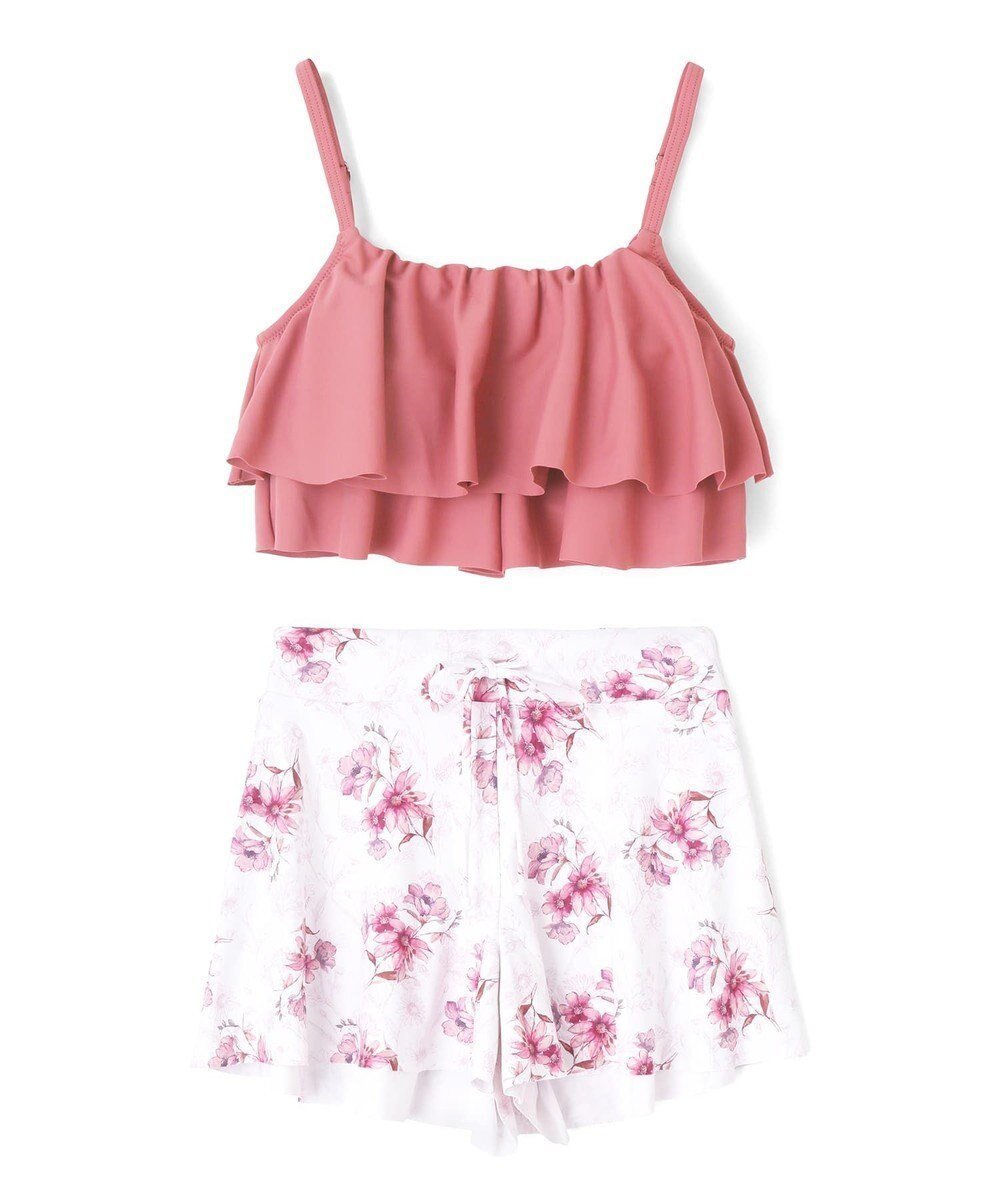 【三愛水着楽園/San-ai Resort】の【SALE】フリルトップス3点セット 9M 【San-ai Resort(サンアイリゾート)】 インテリア・キッズ・メンズ・レディースファッション・服の通販 founy(ファニー) 　ファッション　Fashion　レディースファッション　Fashion for Women　水着　Swimwear　レディース水着・ビーチウェア　Swimwear & Beachwear　アンダー　Underwear Essentials　ショート　Short, Short Length　トレンド　Trend, Trending Now　ビーチ　Beach, Seaside　フィット　Fit, Slim Fit　フラワー　Flower, Floral　フリル　Frill, Ruffle　プリント　Print, Printed Pattern　ポケット　Pocket, Pocket Detail　ラップ　Wrap, Wrap Design　ループ　Loop, Loop Knit　ワイヤー　Wire, Wired Bra　夏　Summer　S/S・春夏　SS, Spring/Summer, Warm Season　水着　Swimsuit, Swimwear　A/W・秋冬　Autumn/Winter　ピンク|ID: prp329100004846863 ipo3291000000035391914