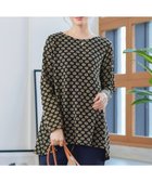 【ティアクラッセ/Tiaclasse】の花柄カットレースフレアトップス ブラック×ベージュ|ID: prp329100004846905 ipo3291000000036284634