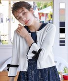 【ティアクラッセ/Tiaclasse】の【洗える】袖口フレアリボンニットカーディガン 人気、トレンドファッション・服の通販 founy(ファニー) ファッション Fashion レディースファッション Fashion for Women トップス・カットソー Cut & Sew Tops ニット Knit Tops & Sweaters カーディガン・羽織り Layered Style Cardigans カーディガン Cardigan, Knitwear クラシカル Classical, Vintage-Inspired スリーブ Sleeve, Long Sleeve / Short Sleeve チュニック Tunic, Long Top パーティ Party, Party Style フレア Flare, Flared ボレロ Bolero, Short Cardigan ポケット Pocket, Pocket Detail リボン Ribbon, Bow 二次会 After Party 再入荷 Restock / Back in Stock 夏 Summer 新作・新入荷 New Arrivals / New In 春 Spring S/S・春夏 SS, Spring/Summer, Warm Season 洗える Machine Washable thumbnail オフホワイト×ブラック|ID: prp329100004846910 ipo3291000000035546960