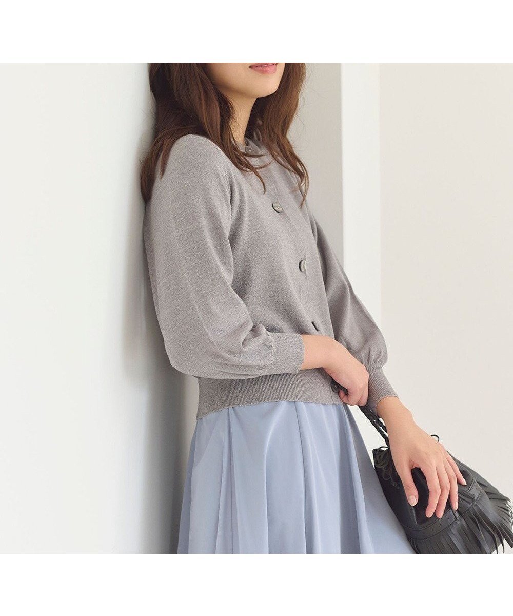 【フェルゥ/Feroux】の【洗える】ラメニットカーディガン インテリア・キッズ・メンズ・レディースファッション・服の通販 founy(ファニー) 　ファッション　Fashion　レディースファッション　Fashion for Women　トップス・カットソー　Cut & Sew Tops　ニット　Knit Tops & Sweaters　カーディガン・羽織り　Layered Style Cardigans　おすすめ　Recommended / Our Picks　アンサンブル　Ensemble Set　カーディガン　Cardigan, Knitwear　トレンド　Trend, Trending Now　ベーシック　Basic, Essential　夏　Summer　洗える　Machine Washable　秋　Autumn　A/W・秋冬　Autumn/Winter　羽織　Haori, Light Jacket　ライトグレー系|ID: prp329100004846920 ipo3291000000035914644