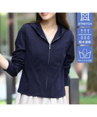 【ティアクラッセ/Tiaclasse】の【UVカット・吸水速乾・洗える】 “きれい見え” カットソーラインフードパーカー ネイビー|ID: prp329100004846921 ipo3291000000035627836