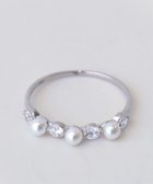 【ティアクラッセ/Tiaclasse】の3粒パール ストーンリング シルバー|ID: prp329100004846954 ipo3291000000035676851