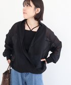 【グリーンパークス/Green Parks】のカシュクールシアーシャツ Black|ID: prp329100004846956 ipo3291000000036287258