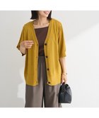 【グリーンパークス/Green Parks】の刺繍コードVネックカーディガン 人気、トレンドファッション・服の通販 founy(ファニー) ファッション Fashion レディースファッション Fashion for Women トップス・カットソー Cut & Sew Tops カーディガン・羽織り Layered Style Cardigans Vネックトップス V-Neck Tops / V-Cut Neckline Shirts カーディガン Cardigan, Knitwear ポケット Pocket, Pocket Detail A/W・秋冬 Autumn/Winter thumbnail Yellow|ID: prp329100004846957 ipo3291000000035396342