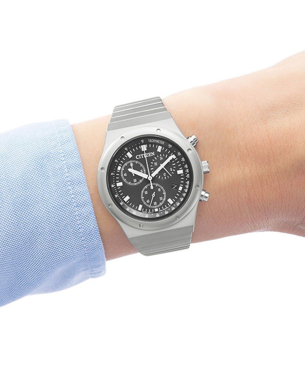 【シチズン/CITIZEN】の【2023年度グッドデザイン賞受賞モデル】RECORD LABEL レコードレーベル エコ・ドライブ 1984 chronograph インテリア・キッズ・メンズ・レディースファッション・服の通販 founy(ファニー) 　ファッション　Fashion　レディースファッション　Fashion for Women　腕時計　Wristwatch　ガラス　Glass, Glassware　クリスタル　Crystal, Swarovski　スタイリッシュ　Stylish, Fashionable　時計　Watch, Wristwatch　ブラック|ID: prp329100004846970 ipo3291000000035775126