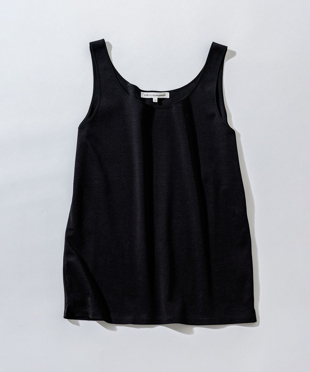 【23区/NIJYUSANKU】の【洗える】ヘルシーインナー タンクトップ インテリア・キッズ・メンズ・レディースファッション・服の通販 founy(ファニー) 　ファッション　Fashion　レディースファッション　Fashion for Women　トップス・カットソー　Cut & Sew Tops　2024年　2024　2024春夏・S/S　Spring/Summer 2024 SS24　おすすめ　Recommended / Our Picks　インナー　Innerwear　キャミソール　Camisole, Spaghetti Strap Top　シアー　Sheer, See-Through　シンプル　Simple, Minimal　スーピマ　Supima, Premium Cotton　タンク　Tank Top, Sleeveless Top　トリミング　Trimming, Decorative Edge　夏　Summer　定番　Standard, Basic Item　春　Spring　S/S・春夏　SS, Spring/Summer, Warm Season　洗える　Machine Washable　ブラック系|ID: prp329100004846972 ipo3291000000035397063