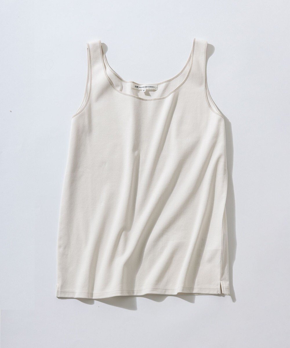 【23区/NIJYUSANKU】の【洗える】ヘルシーインナー タンクトップ インテリア・キッズ・メンズ・レディースファッション・服の通販 founy(ファニー) 　ファッション　Fashion　レディースファッション　Fashion for Women　トップス・カットソー　Cut & Sew Tops　2024年　2024　2024春夏・S/S　Spring/Summer 2024 SS24　おすすめ　Recommended / Our Picks　インナー　Innerwear　キャミソール　Camisole, Spaghetti Strap Top　シアー　Sheer, See-Through　シンプル　Simple, Minimal　スーピマ　Supima, Premium Cotton　タンク　Tank Top, Sleeveless Top　トリミング　Trimming, Decorative Edge　夏　Summer　定番　Standard, Basic Item　春　Spring　S/S・春夏　SS, Spring/Summer, Warm Season　洗える　Machine Washable　ライトグレー系|ID: prp329100004846972 ipo3291000000035397064