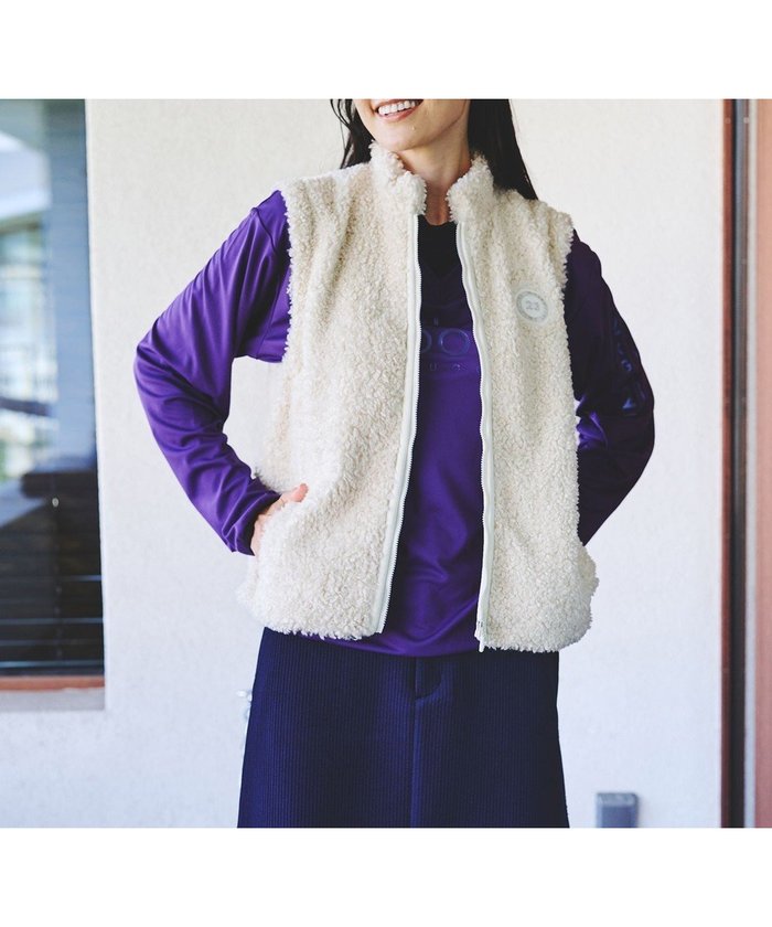 【23区 ゴルフ/NIJYUSANKU GOLF】の【WOMEN】ボアベスト インテリア・キッズ・メンズ・レディースファッション・服の通販 founy(ファニー) https://founy.com/ ファッション Fashion レディースファッション Fashion for Women アウター Coat / Outerwear Collection トップス・カットソー Cut & Sew Tops ベスト&ジレ / 重ね着スタイル Vests & Gilets サークル Circle, Round Design シンプル Simple, Minimal ベスト Vest, Waistcoat 冬 Winter / This Winter A/W・秋冬 Autumn/Winter |ID: prp329100004846977 ipo3291000000035710470