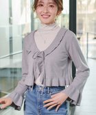 【ティアクラッセ/Tiaclasse】のフリルリボンカーディガン グレー|ID: prp329100004846991 ipo3291000000035569911