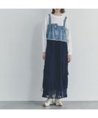 【イェッカ ヴェッカ/YECCA VECCA】のデニムMIXデザインサロペット Light Indigo|ID: prp329100004846996 ipo3291000000035397253