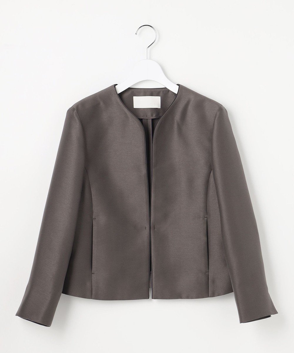 【自由区/JIYU-KU】のライトダブルクロス ジャケット 人気、トレンドファッション・服の通販 founy(ファニー) 　ファッション　Fashion　レディースファッション　Fashion for Women　アウター　Coat / Outerwear Collection　レディースジャケット・軽アウター　Jackets　コンパクト　Compact, Small Size　サテン　Satin, Glossy Fabric　シフォン　Chiffon, Lightweight Fabric　シンプル　Simple, Minimal　ジャケット　Jacket, Outerwear　セレモニー　Ceremony　バランス　Balance, Style Balance　フォルム　Silhouette, Form　ボレロ　Bolero, Short Cardigan　レース　Lace, Lace Fabric　エレガント 上品　Elegant　夏　Summer　春　Spring　S/S・春夏　SS, Spring/Summer, Warm Season　 other-1|ID: prp329100004847010 ipo3291000000035397296