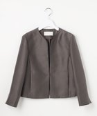 【自由区/JIYU-KU】のライトダブルクロス ジャケット 人気、トレンドファッション・服の通販 founy(ファニー) ファッション Fashion レディースファッション Fashion for Women アウター Coat / Outerwear Collection レディースジャケット・軽アウター Jackets コンパクト Compact, Small Size サテン Satin, Glossy Fabric シフォン Chiffon, Lightweight Fabric シンプル Simple, Minimal ジャケット Jacket, Outerwear セレモニー Ceremony バランス Balance, Style Balance フォルム Silhouette, Form ボレロ Bolero, Short Cardigan レース Lace, Lace Fabric エレガント 上品 Elegant 夏 Summer 春 Spring S/S・春夏 SS, Spring/Summer, Warm Season thumbnail グレー|ID: prp329100004847010 ipo3291000000035397297