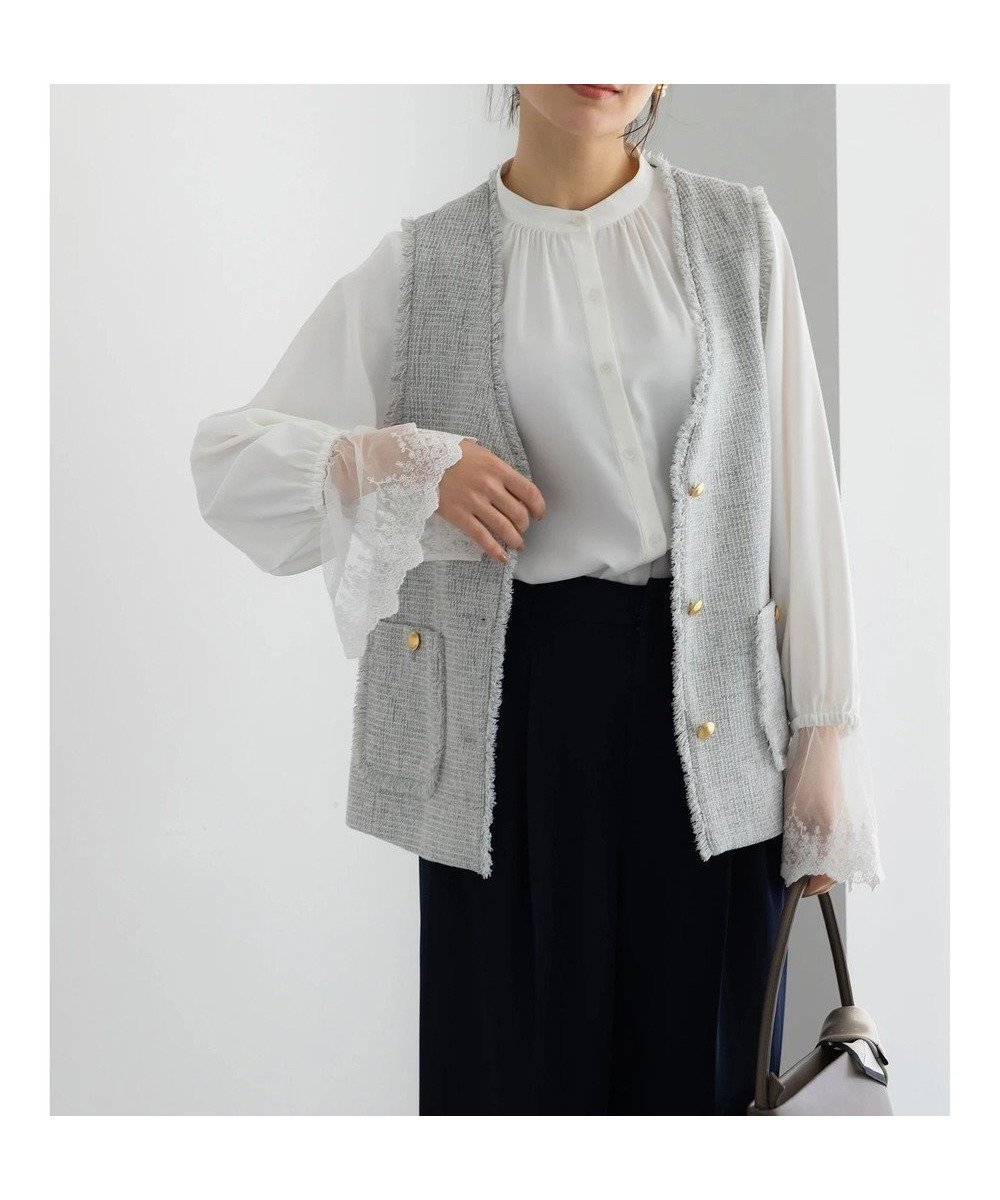 【テチチ/Te chichi】の【セレモニーアイテム】ツイードVネックジレ 人気、トレンドファッション・服の通販 founy(ファニー) 　ファッション　Fashion　レディースファッション　Fashion for Women　アウター　Coat / Outerwear Collection　レディースジャケット・軽アウター　Jackets　カットソー　Cut and Sewn Top　ジャケット　Jacket, Outerwear　セットアップ　Set-Up, Coordinated Outfit　セレモニー　Ceremony　ツイード　Twill, Twill Weave　バランス　Balance, Style Balance　エレガント 上品　Elegant　夏　Summer　S/S・春夏　SS, Spring/Summer, Warm Season　A/W・秋冬　Autumn/Winter　 other-1|ID: prp329100004847019 ipo3291000000035397327