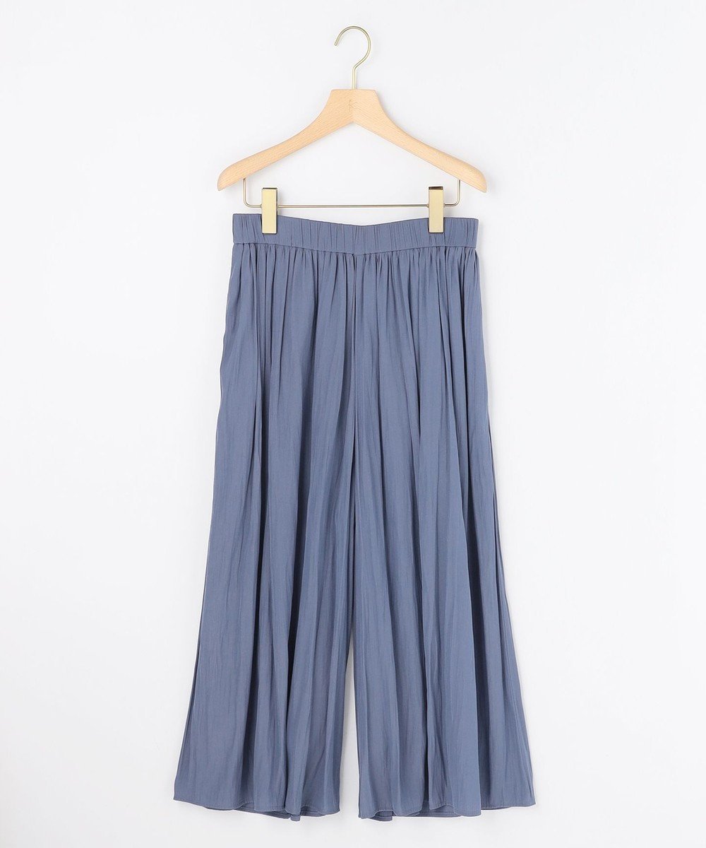 【組曲/KUMIKYOKU】の【先行予約】ギャザーライトデシン パンツ インテリア・キッズ・メンズ・レディースファッション・服の通販 founy(ファニー) 　ファッション　Fashion　レディースファッション　Fashion for Women　パンツ　Pants & Trousers　春　Spring　カットソー　Cut and Sewn Top　ギャザー　Gathered, Ruffled　コンパクト　Compact, Small Size　定番　Standard, Basic Item　ビンテージ　Vintage, Retro Style　プリーツ　Pleats, Pleated　ポケット　Pocket, Pocket Detail　ワイド　Wide, Wide Fit　S/S・春夏　SS, Spring/Summer, Warm Season　お家時間・ステイホーム　Stay Home / At Home　夏　Summer　旅行　Travel　エレガント 上品　Elegant　ビジネス 仕事 通勤　Business / Work / Commuting　ダルブルー系|ID: prp329100004847040 ipo3291000000035568570