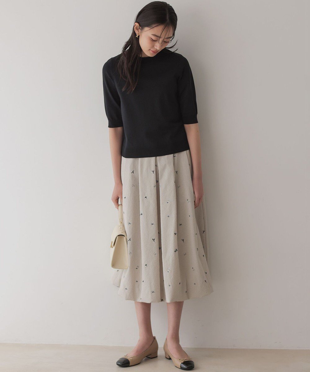 【組曲/KUMIKYOKU】の【WEB限定】ミニフラワーエンブロイダリー スカート インテリア・キッズ・メンズ・レディースファッション・服の通販 founy(ファニー) 　ファッション　Fashion　レディースファッション　Fashion for Women　スカート　Skirts　春　Spring　サッカー　Seersucker, Summer Fabric　セットアップ　Set-Up, Coordinated Outfit　トレンド　Trend, Trending Now　バルーン　Balloon, Balloon Silhouette　S/S・春夏　SS, Spring/Summer, Warm Season　おすすめ　Recommended / Our Picks　夏　Summer　ベージュ系7|ID: prp329100004847043 ipo3291000000035575471