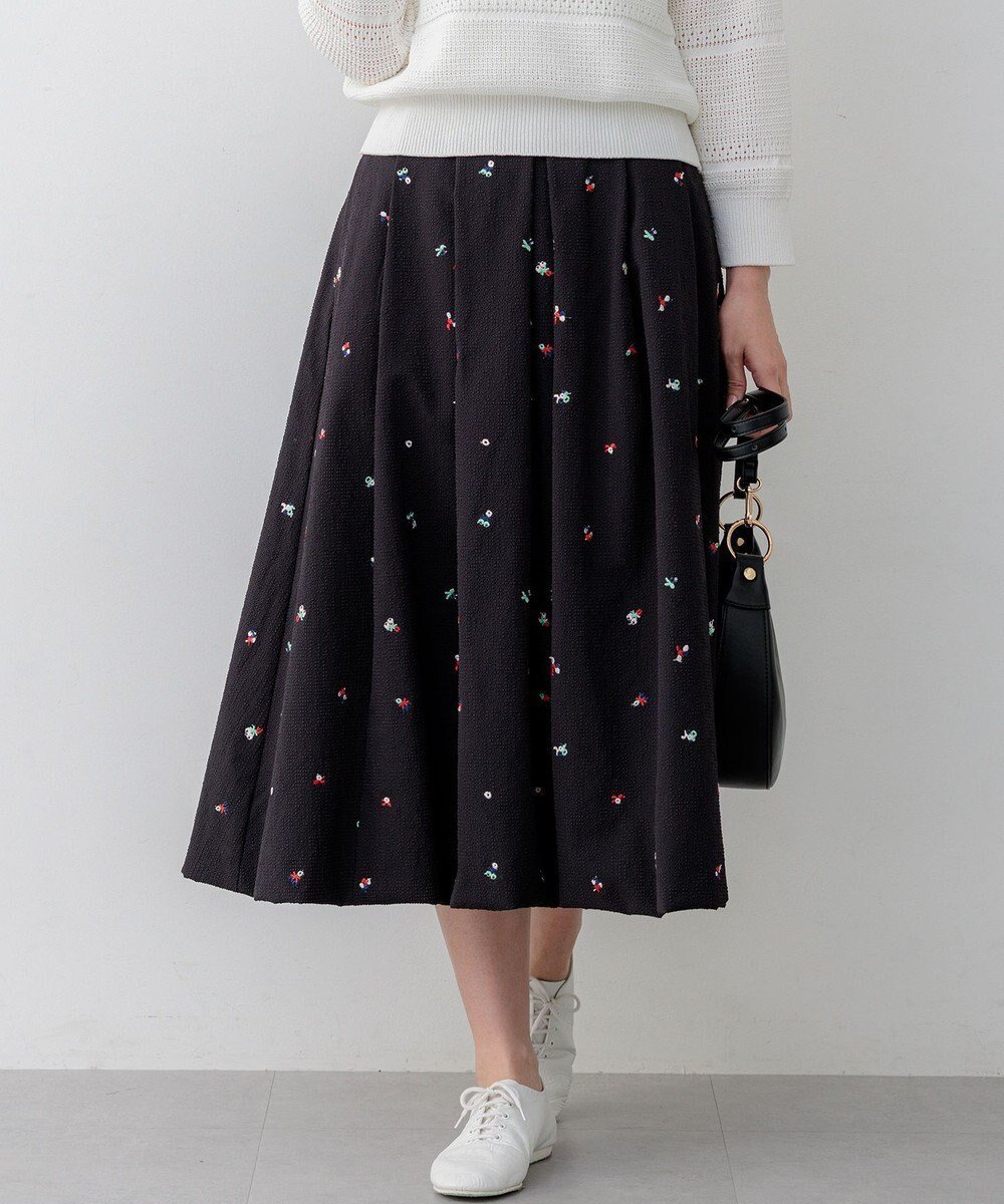 【組曲/KUMIKYOKU】の【WEB限定】ミニフラワーエンブロイダリー スカート 人気、トレンドファッション・服の通販 founy(ファニー) 　ファッション　Fashion　レディースファッション　Fashion for Women　スカート　Skirts　春　Spring　サッカー　Seersucker, Summer Fabric　セットアップ　Set-Up, Coordinated Outfit　トレンド　Trend, Trending Now　バルーン　Balloon, Balloon Silhouette　S/S・春夏　SS, Spring/Summer, Warm Season　おすすめ　Recommended / Our Picks　夏　Summer　 other-1|ID: prp329100004847043 ipo3291000000035650408