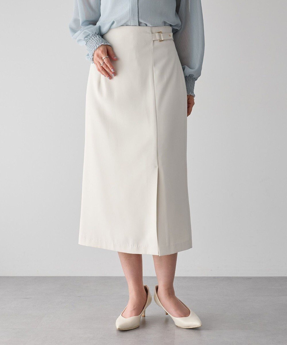 【イェッカ ヴェッカ/YECCA VECCA】のサイドベルトナロースカート インテリア・キッズ・メンズ・レディースファッション・服の通販 founy(ファニー) 　ファッション　Fashion　レディースファッション　Fashion for Women　スカート　Skirts　ベルト&ウエストマーク　Belts & Waist Accessories　ギャザー　Gathered, Ruffled　スリット　Slit, Slit Detail　ダウン　Down, Puffer　フィット　Fit, Slim Fit　フロント　Front, Front Design　ポケット　Pocket, Pocket Detail　エレガント 上品　Elegant　夏　Summer　春　Spring　S/S・春夏　SS, Spring/Summer, Warm Season　ビジネス 仕事 通勤　Business / Work / Commuting　Ivory|ID: prp329100004847058 ipo3291000000035397486