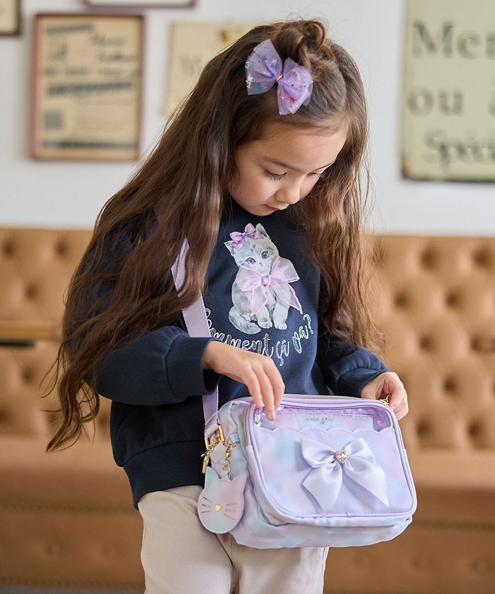 【エニィ/ANY / KIDS】のネコチャーム付き ショルダーバッグ 人気、トレンドファッション・服の通販 founy(ファニー) 　ファッション　Fashion　キッズファッション　Fashion for Kids　スマホ　Smartphone, Mobile Device　チェック　Check, Plaid, Tartan　チャーム　Charm, Pendant　ネコ　Cat, Feline Motif　人気　Popular, Best Seller　ハンカチ　Handkerchief, Hanky　フォルム　Silhouette, Form　リボン　Ribbon, Bow　再入荷　Restock / Back in Stock　 other-1|ID: prp329100004847170 ipo3291000000035660336